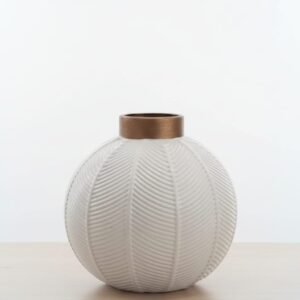 Textured Ceramic Vase - Spherical Modern Home Decor
