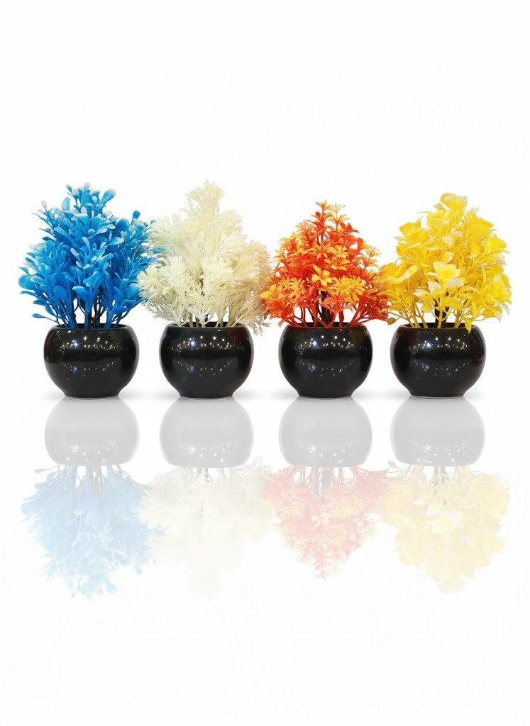 Faux Colorful Plants Set