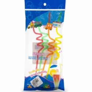 Fun & Colorful Reusable Crazy Straws for Kid