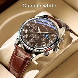 Geneva Luxury Men's Analog Watch virtual bazaar