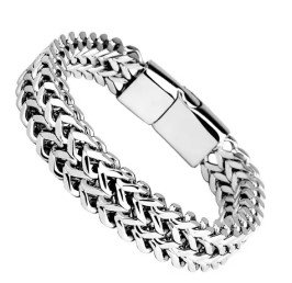 Men's Stainless Steel Link Bracelet virtual bazaar