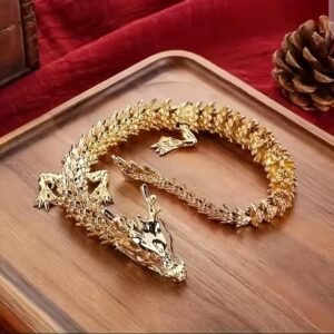 3D Articulated Gold Dragon virtual bazaar