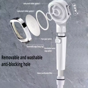 High Pressure Handheld Shower Head with Stop Button virtual bazaar