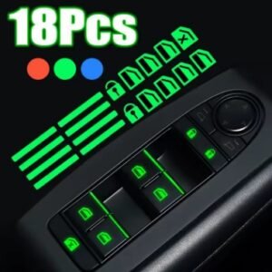Luminous Car Window Button Stickers virtual bazaar